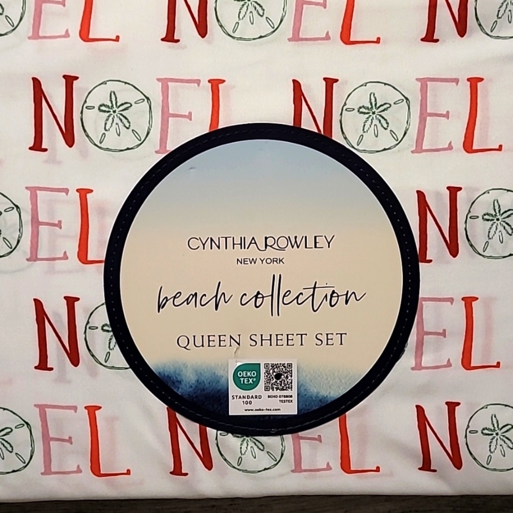 🌲NWT🌲Cynthia Rowley Noel Queen Sheets - Picture 2 of 4